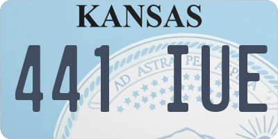 KS license plate 441IUE