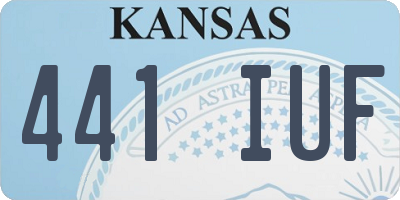KS license plate 441IUF