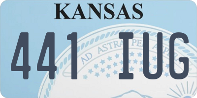KS license plate 441IUG