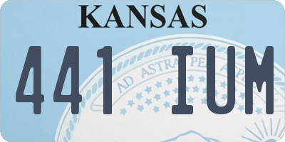 KS license plate 441IUM