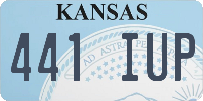 KS license plate 441IUP