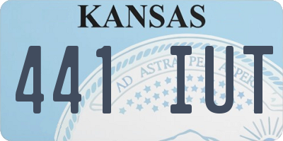 KS license plate 441IUT