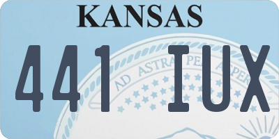 KS license plate 441IUX