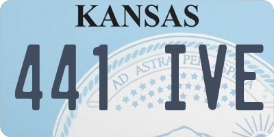 KS license plate 441IVE