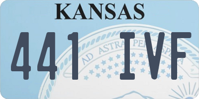 KS license plate 441IVF