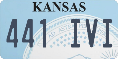 KS license plate 441IVI