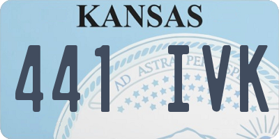 KS license plate 441IVK