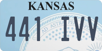 KS license plate 441IVV