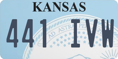 KS license plate 441IVW