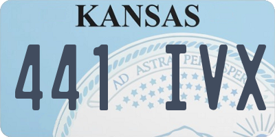 KS license plate 441IVX