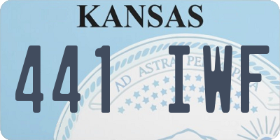 KS license plate 441IWF