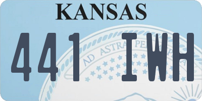 KS license plate 441IWH