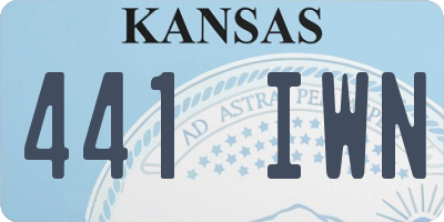 KS license plate 441IWN