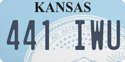 KS license plate 441IWU