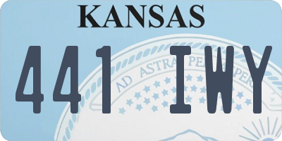 KS license plate 441IWY