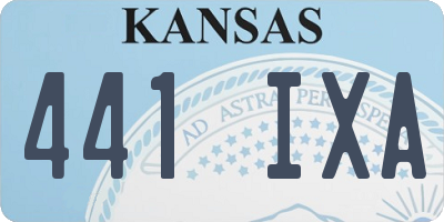 KS license plate 441IXA