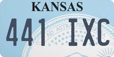 KS license plate 441IXC