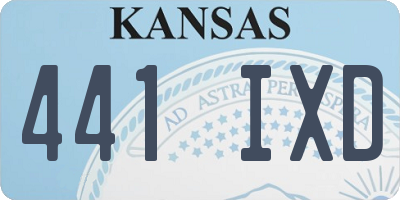 KS license plate 441IXD