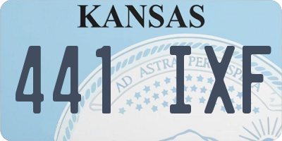 KS license plate 441IXF