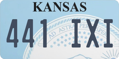 KS license plate 441IXI