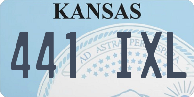 KS license plate 441IXL