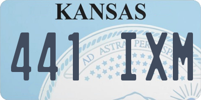 KS license plate 441IXM