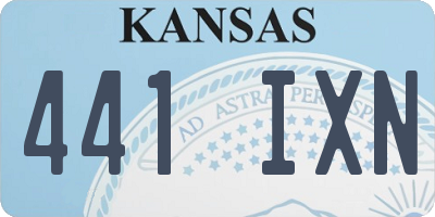 KS license plate 441IXN