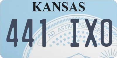 KS license plate 441IXO