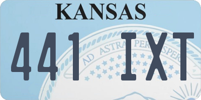 KS license plate 441IXT
