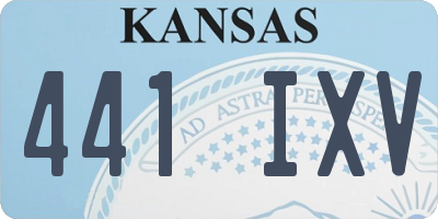 KS license plate 441IXV