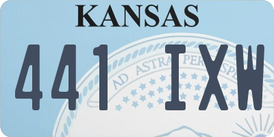 KS license plate 441IXW