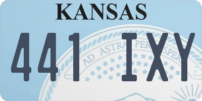 KS license plate 441IXY