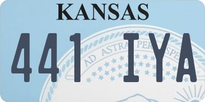 KS license plate 441IYA