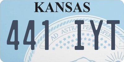 KS license plate 441IYT