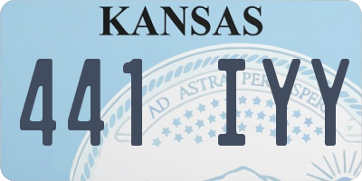 KS license plate 441IYY