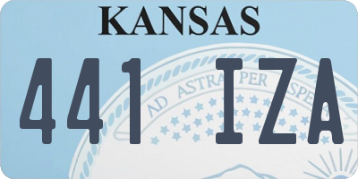 KS license plate 441IZA