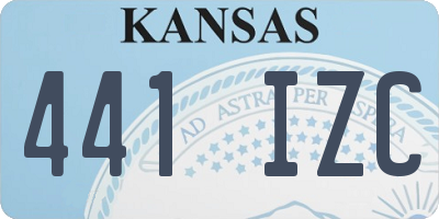 KS license plate 441IZC