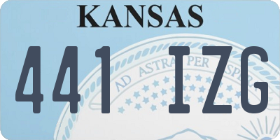 KS license plate 441IZG