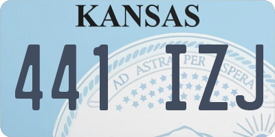 KS license plate 441IZJ