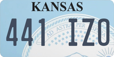 KS license plate 441IZO