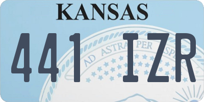 KS license plate 441IZR
