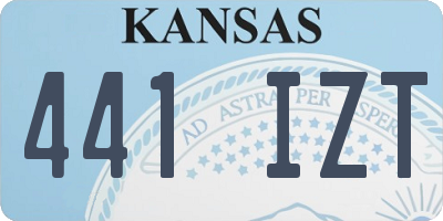 KS license plate 441IZT