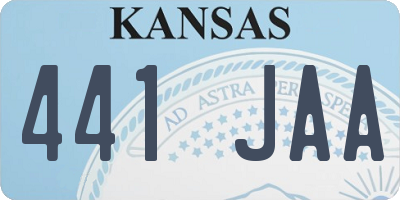 KS license plate 441JAA