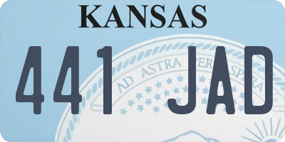 KS license plate 441JAD