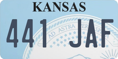 KS license plate 441JAF
