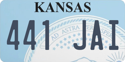 KS license plate 441JAI