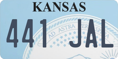 KS license plate 441JAL