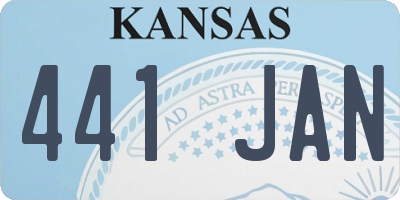 KS license plate 441JAN