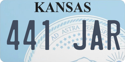 KS license plate 441JAR