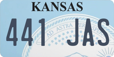 KS license plate 441JAS